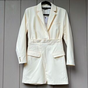 NWT Zara jacket mini dress. Sexy and classy. Butter yellow